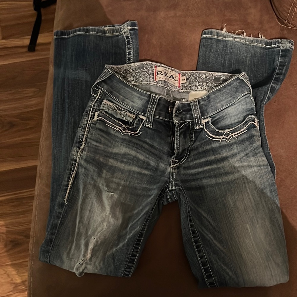 Distressed jeans